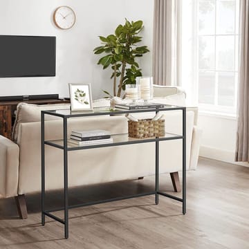 Rovena Byrå 90 cm - Svart och transparent - Möbler - Vardagsrum - Soffbord & vardagsrumsbord - Avlastningsbord & konsolbord