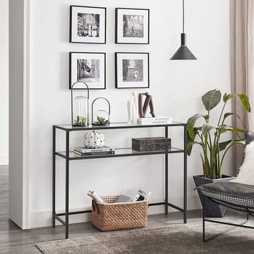 Rovena Byrå 90 cm - Svart och transparent - Möbler - Vardagsrum - Soffbord & vardagsrumsbord - Avlastningsbord & konsolbord