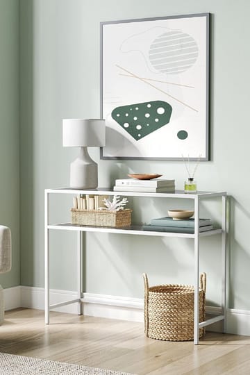 Rovena Byrå 90 cm - Vit och transparent - Möbler - Vardagsrum - Soffbord & vardagsrumsbord - Avlastningsbord & konsolbord