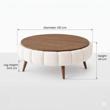 Rovio Soffbord Rund 100 cm - Möbler - Vardagsrum - Soffbord & vardagsrumsbord - Soffbord
