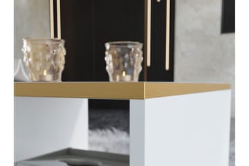 Royston 100 cm Rektangulärt Soffbord med Hyllor i Målat Trä - Vit - Möbler - Vardagsrum - Soffbord & vardagsrumsbord - Soffbord