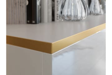 Royston 100 cm Rektangulärt Soffbord med Hyllor i Målat Trä - Vit - Möbler - Vardagsrum - Soffbord & vardagsrumsbord - Soffbord