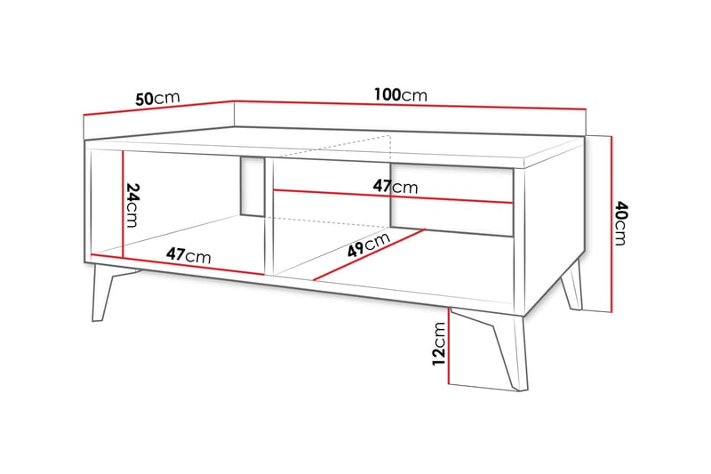 Royston Soffbord 100 cm - Vit - Möbler - Vardagsrum - Soffbord & vardagsrumsbord - Soffbord
