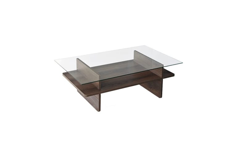 Rubby Soffbord 105 cm - Mediumfärgat trä/Vit - Möbler - Vardagsrum - Soffbord & vardagsrumsbord - Soffbord