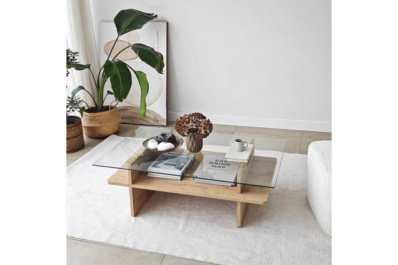 Rubby Soffbord 105 cm - Vit/Mörkgrön - Möbler - Vardagsrum - Soffbord & vardagsrumsbord - Soffbord