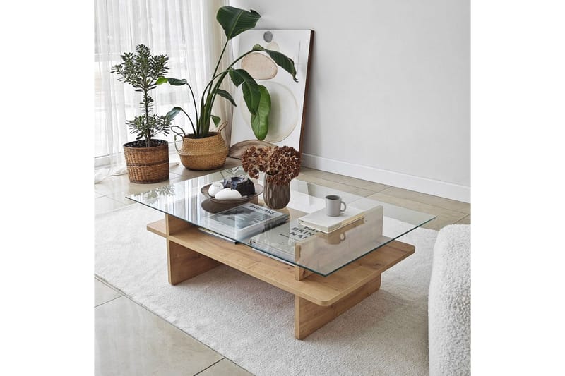 Rubby Soffbord 105 cm - Vit/Mörkgrön - Möbler - Vardagsrum - Soffbord & vardagsrumsbord - Soffbord