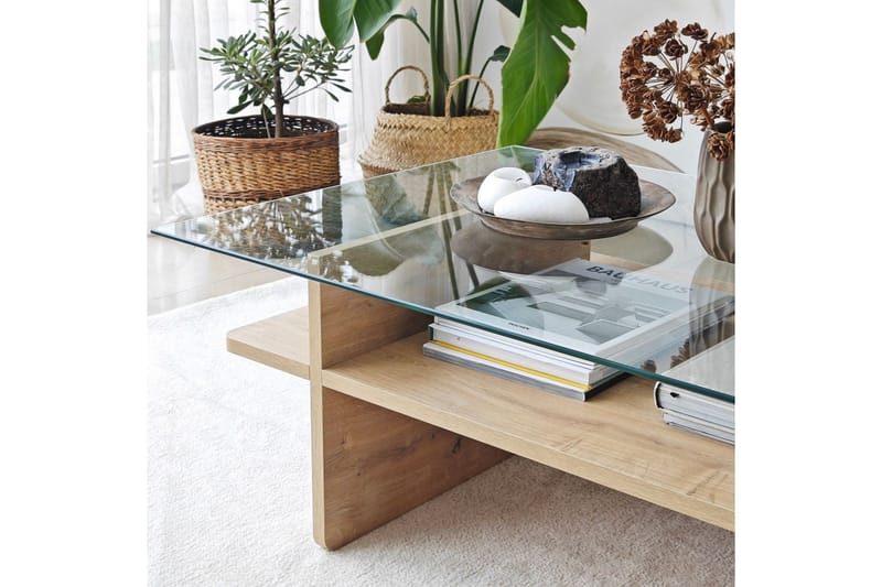 Rubby Soffbord 105 cm - Vit/Mörkgrön - Möbler - Vardagsrum - Soffbord & vardagsrumsbord - Soffbord