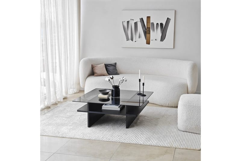 Rubby Soffbord 90 cm - Svart/Grå - Möbler - Vardagsrum - Soffbord & vardagsrumsbord - Soffbord