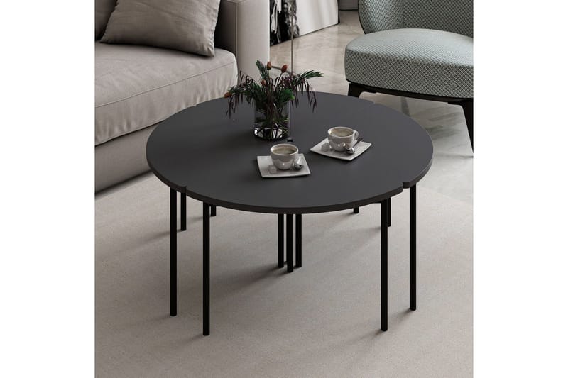 Rusele Soffbord 90 cm - Antracit - Möbler - Vardagsrum - Soffbord & vardagsrumsbord - Satsbord