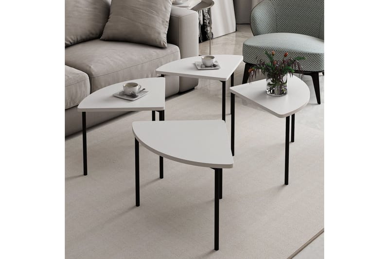 Rusele Soffbord 90 cm - Vit - Möbler - Vardagsrum - Soffbord & vardagsrumsbord - Satsbord