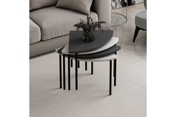 Rusele Soffbord 90 cm - Vit/Antracit - Möbler - Vardagsrum - Soffbord & vardagsrumsbord - Satsbord