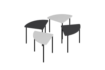 Rusele Soffbord 90 cm - Vit/Antracit - Möbler - Vardagsrum - Soffbord & vardagsrumsbord - Satsbord