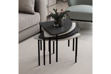 Rusele Soffbord 90 cm - Vit/Antracit - Möbler - Vardagsrum - Soffbord & vardagsrumsbord - Satsbord