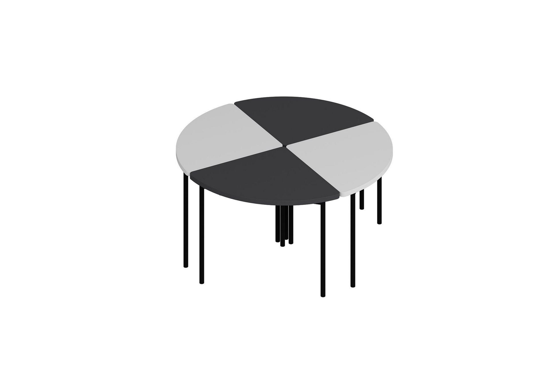 Rusele Soffbord 90 cm - Vit/Antracit