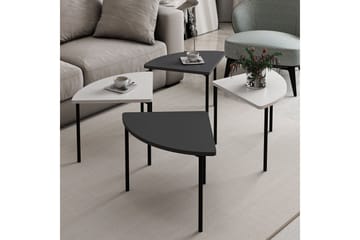 Rusele Soffbord 90 cm - Vit/Antracit - Möbler - Vardagsrum - Soffbord & vardagsrumsbord - Satsbord