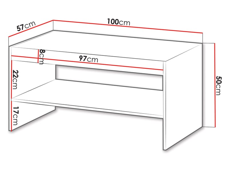 Rynlin Soffbord 100 cm - Möbler - Vardagsrum - Soffbord & vardagsrumsbord - Soffbord