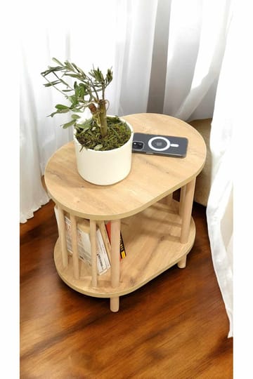 Ryrhyrdhonar Sidobord 45x43x30 cm - Sapphire Oak - Möbler - Vardagsrum - Soffbord & vardagsrumsbord - Brickbord