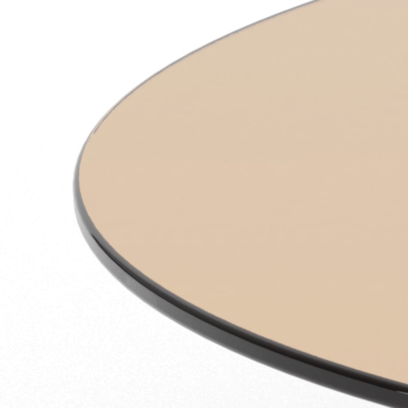 Ryvos Soffbord i Glas 80 cm Rund - Brun - Möbler - Vardagsrum - Soffbord & vardagsrumsbord - Soffbord