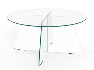 Ryvos Soffbord i Glas 80 cm Rund - Kristallklar - Möbler - Vardagsrum - Soffbord & vardagsrumsbord - Soffbord