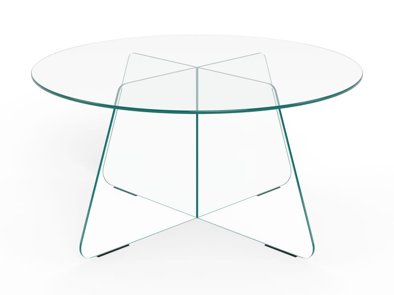 Ryvos Soffbord i Glas 80 cm Rund - Kristallklar - Möbler - Vardagsrum - Soffbord & vardagsrumsbord - Soffbord