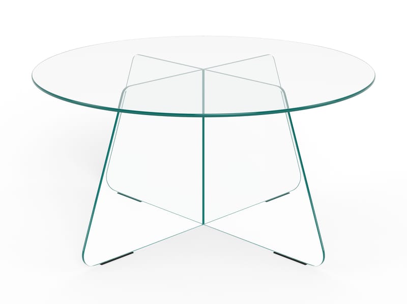 Ryvos Soffbord i Glas 80 cm Rund - Kristallklar - Möbler - Vardagsrum - Soffbord & vardagsrumsbord - Soffbord