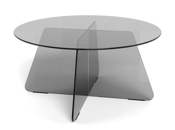 Ryvos Soffbord i Glas 80 cm Rund - Rökfärgad - Möbler - Vardagsrum - Soffbord & vardagsrumsbord - Soffbord