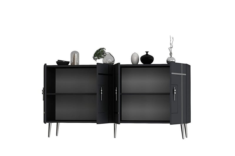 Safiya Konsollbord 150 cm - Silver/Antracit - Möbler - Vardagsrum - Soffbord & vardagsrumsbord - Avlastningsbord & konsolbord