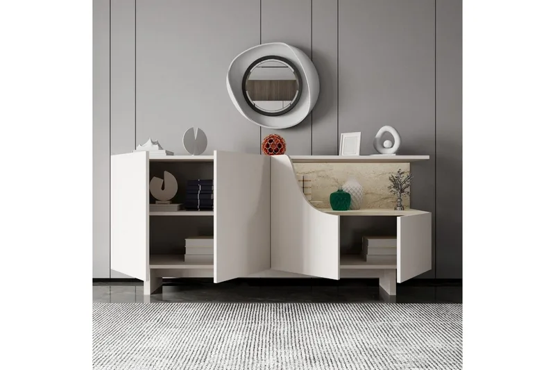 Safiya Konsollbord 180 cm - Beige - Möbler - Vardagsrum - Soffbord & vardagsrumsbord - Avlastningsbord & konsolbord