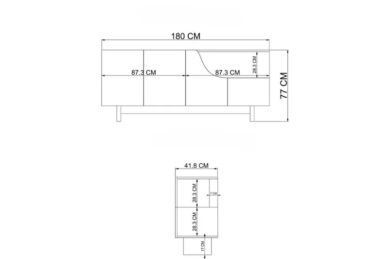 Safiya Konsollbord 180 cm - Beige - Möbler - Vardagsrum - Soffbord & vardagsrumsbord - Avlastningsbord & konsolbord