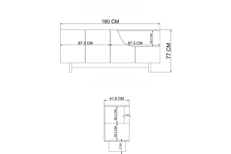 Safiya Konsollbord 180 cm - Beige - Möbler - Vardagsrum - Soffbord & vardagsrumsbord - Avlastningsbord & konsolbord