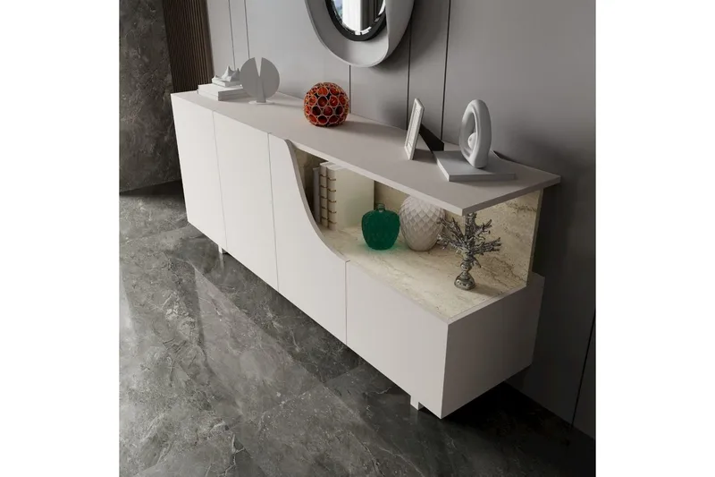 Safiya Konsollbord 180 cm - Beige - Möbler - Vardagsrum - Soffbord & vardagsrumsbord - Avlastningsbord & konsolbord