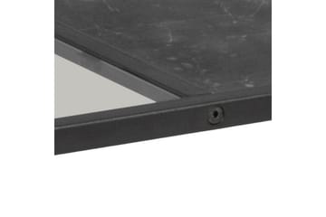 Saklani 120x60 cm Rektangulärt Soffbord i Metall med Glasskiva - Svart - Möbler - Vardagsrum - Soffbord & vardagsrumsbord - Soffbord
