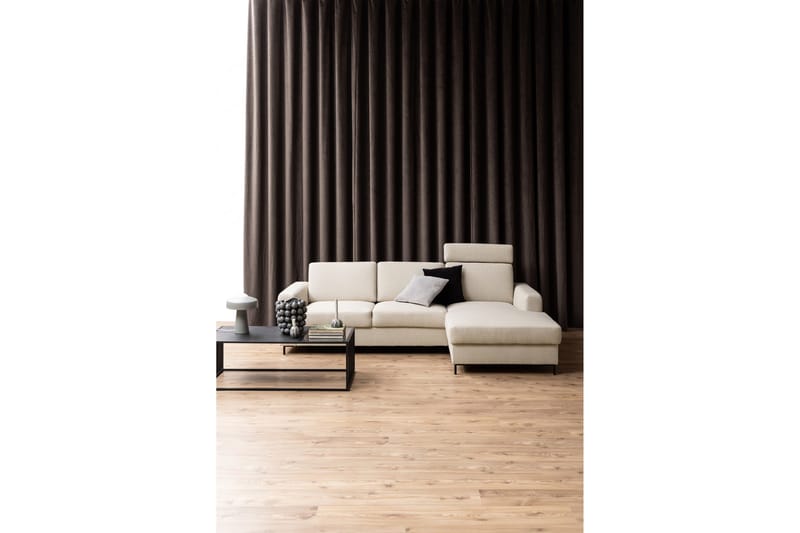 Saklani 120x60 cm Rektangulärt Soffbord i Metall med Glasskiva - Svart - Möbler - Vardagsrum - Soffbord & vardagsrumsbord - Soffbord