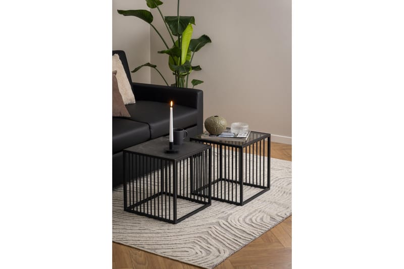 Saklani Sidobord 40 cm - Svart - Möbler - Vardagsrum - Soffbord & vardagsrumsbord - Brickbord