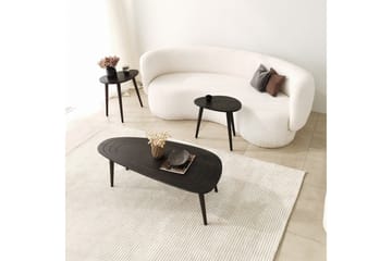 Saldus 115 cm Ovalt Soffbord i Målat Trä - Mörkbrun - Möbler - Vardagsrum - Soffbord & vardagsrumsbord - Soffbord