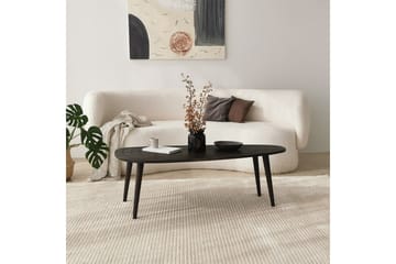 Saldus 115 cm Ovalt Soffbord i Målat Trä - Mörkbrun - Möbler - Vardagsrum - Soffbord & vardagsrumsbord - Soffbord