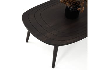 Saldus 115 cm Ovalt Soffbord i Målat Trä - Mörkbrun - Möbler - Vardagsrum - Soffbord & vardagsrumsbord - Soffbord