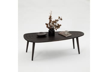 Saldus 115 cm Ovalt Soffbord i Målat Trä - Mörkbrun - Möbler - Vardagsrum - Soffbord & vardagsrumsbord - Soffbord