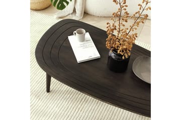 Saldus 115 cm Ovalt Soffbord i Målat Trä - Mörkbrun - Möbler - Vardagsrum - Soffbord & vardagsrumsbord - Soffbord