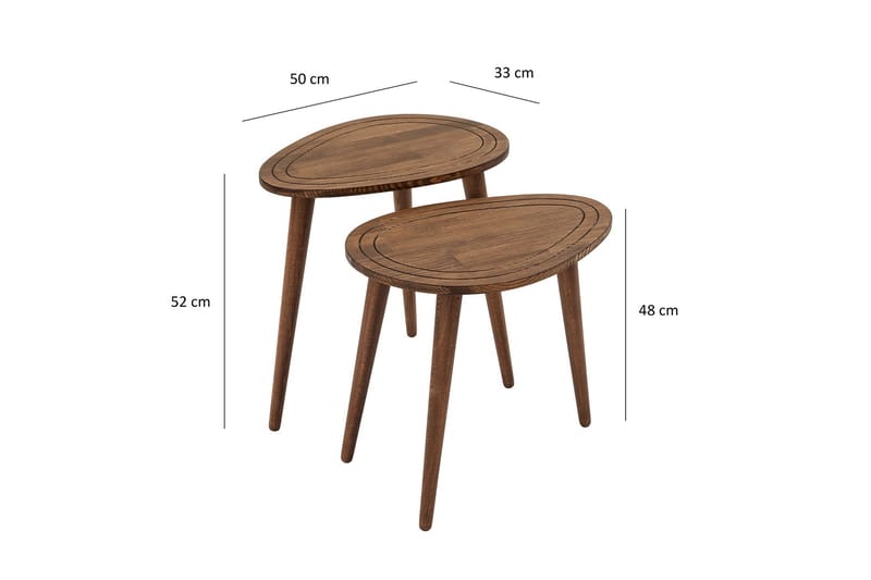 Saldus Satsbord - Valnöt - Möbler - Vardagsrum - Soffbord & vardagsrumsbord - Satsbord