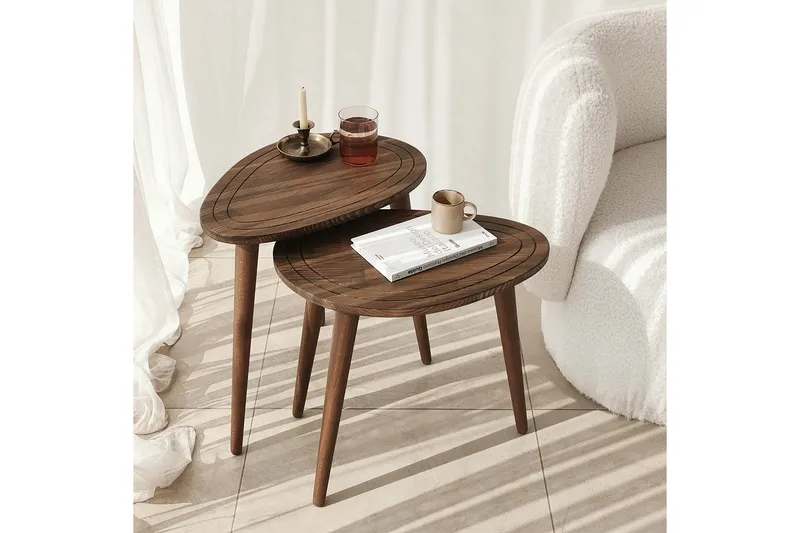 Saldus Satsbord - Valnöt - Möbler - Vardagsrum - Soffbord & vardagsrumsbord - Satsbord