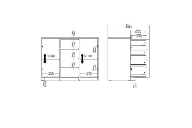 Salomns Skänk 120,8 cm - Vit - Förvaring - Förvaringsmöbler - Skänkar & sideboards