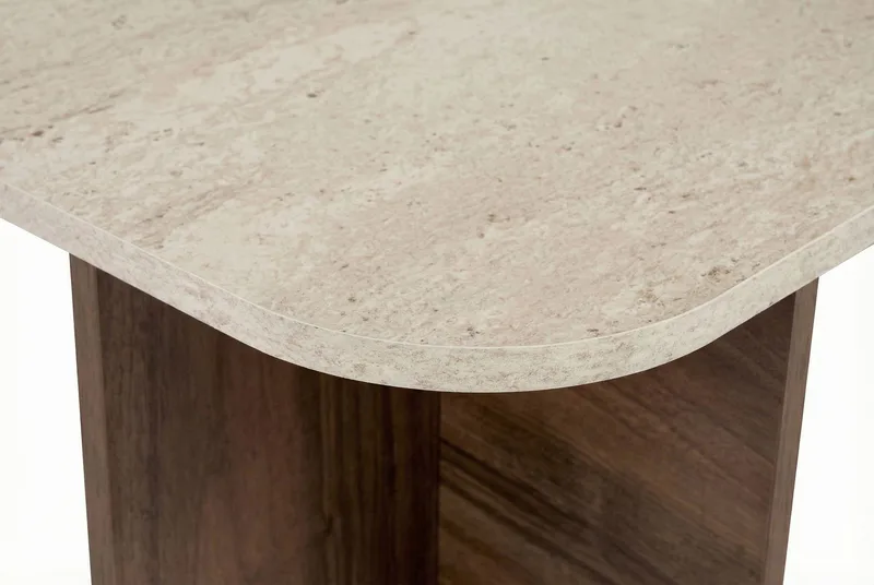 Salrin Soffbord 120x41x60 cm - Travertin, Venezia-valnöt - Möbler - Vardagsrum - Soffbord & vardagsrumsbord - Soffbord
