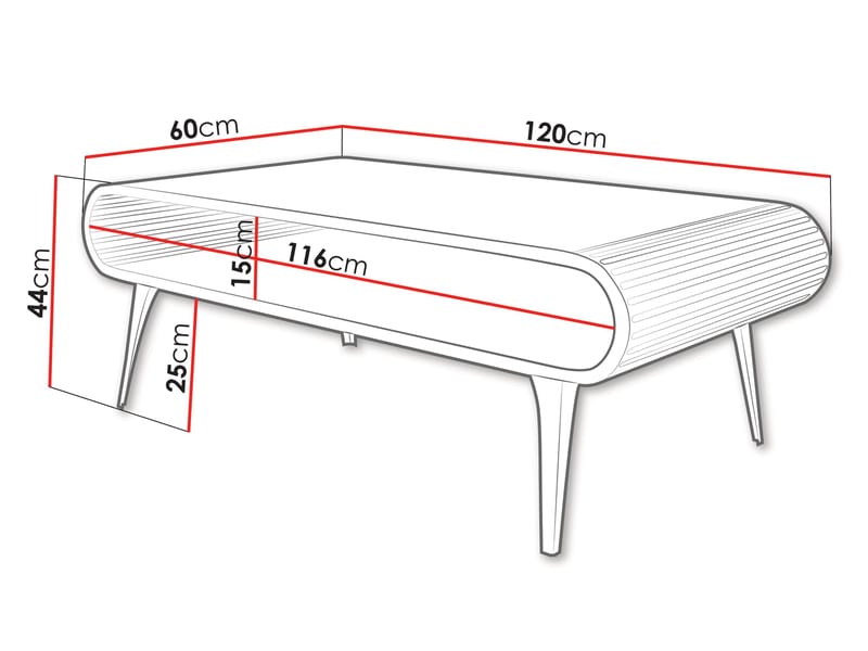 Salvaris Soffbord 120 cm - Beige med ljusbrun bordsskiva - Möbler - Vardagsrum - Soffbord & vardagsrumsbord - Soffbord