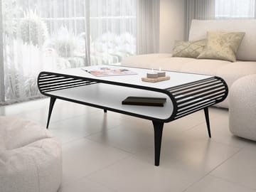 Salvaris Soffbord 120 cm - Svart och vit - Möbler - Vardagsrum - Soffbord & vardagsrumsbord - Soffbord