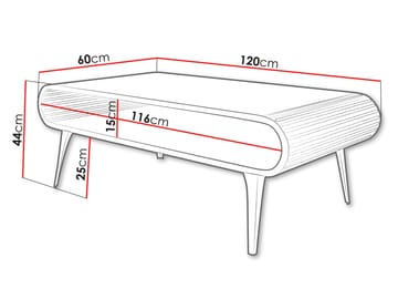 Salvaris Soffbord 120 cm - Svart och vit - Möbler - Vardagsrum - Soffbord & vardagsrumsbord - Soffbord