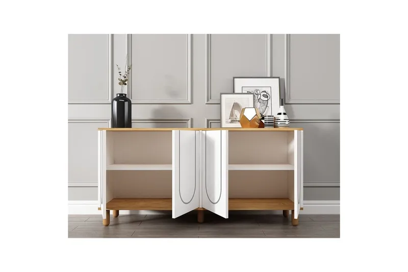 Salven Konsollbord 150 cm - Ek/Vit - Möbler - Vardagsrum - Soffbord & vardagsrumsbord - Avlastningsbord & konsolbord