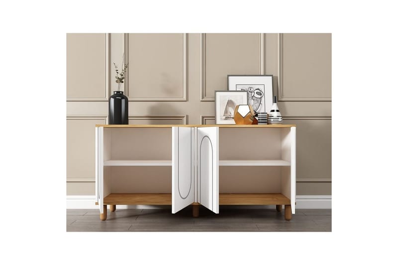 Salven Konsollbord 150 cm - Ek/Vit - Möbler - Vardagsrum - Soffbord & vardagsrumsbord - Avlastningsbord & konsolbord