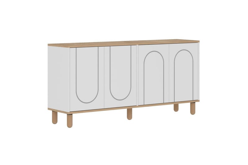 Salven Konsollbord 150 cm - Ek/Vit - Möbler - Vardagsrum - Soffbord & vardagsrumsbord - Avlastningsbord & konsolbord