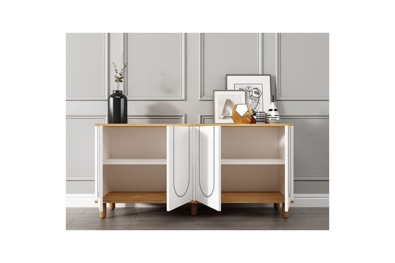 Salven Konsollbord 150 cm - Ek/Vit - Möbler - Vardagsrum - Soffbord & vardagsrumsbord - Avlastningsbord & konsolbord